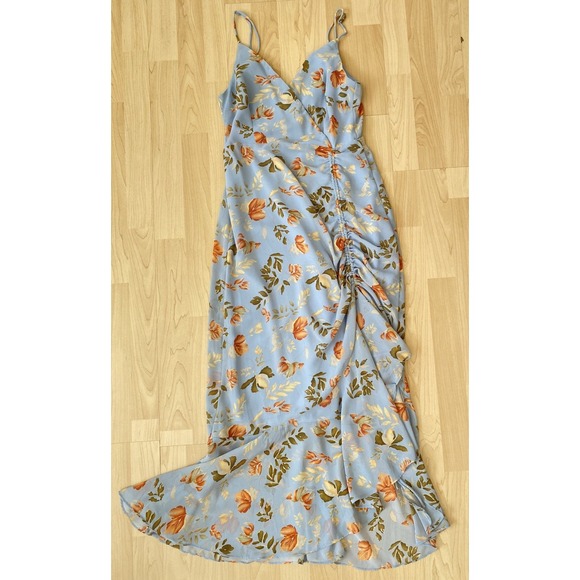 Floret Studios Dresses & Skirts - Floret Studios Women's M Dress Ruched Floral Sheer Lined Fairy Coquette Romantic